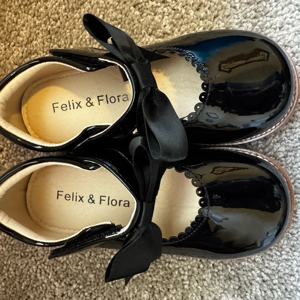Felix & Flora Toddler Little Girl Mary Jane Dress Shoes - Ballet Flats for Girls